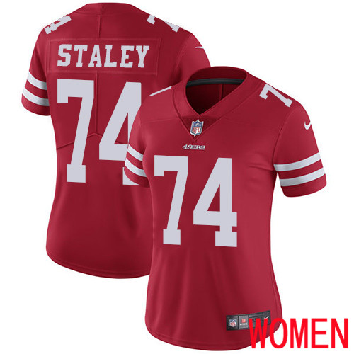 San Francisco 49ers Limited Red Women Joe Staley Home NFL Jersey #74 Vapor Untouchable->youth nfl jersey->Youth Jersey
